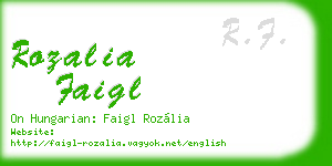 rozalia faigl business card